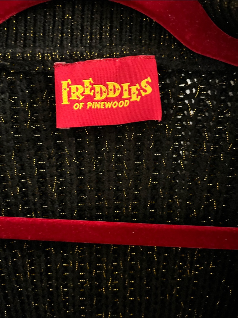 Freddie’s of Pinewood Black and Gold Sweater - Picture 3 of 6
